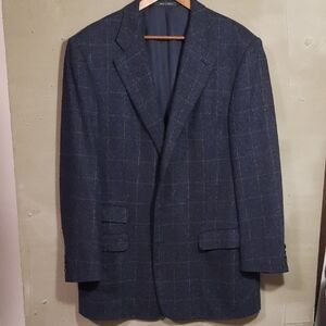 Ermenegildo Zegna Dark Blue Check Blazer